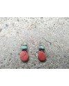 Alphabey's Resin Stone & Gemstone Beads Silver Plated Earrings For Women